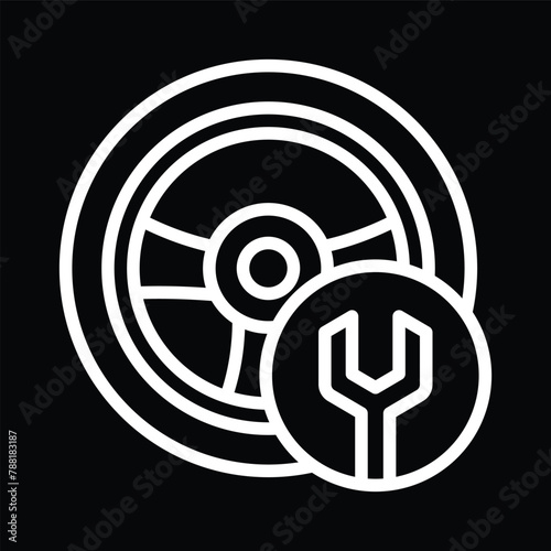 car steering wheel icon vector