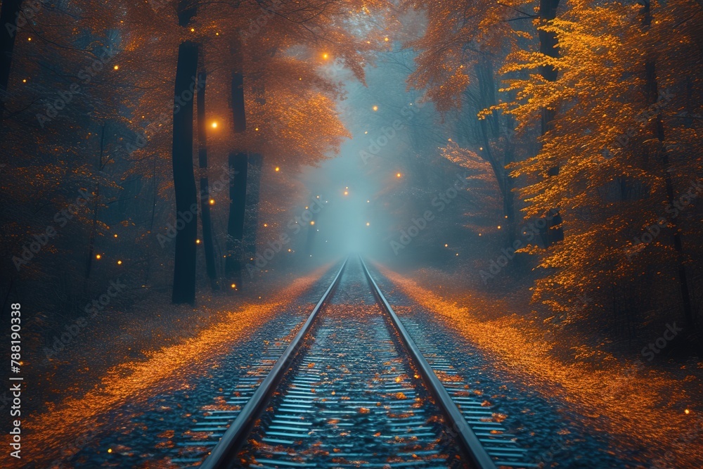 nature forest autumn landscape railway fall rail train way travel path track trees road foliage season background nature forest autumn landscape railway fall rail train way travel path track trees road foliage season background