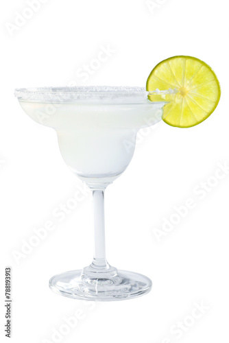 Margarita cocktail with lime and salt. Cocktails drink concept. (PNG File)
