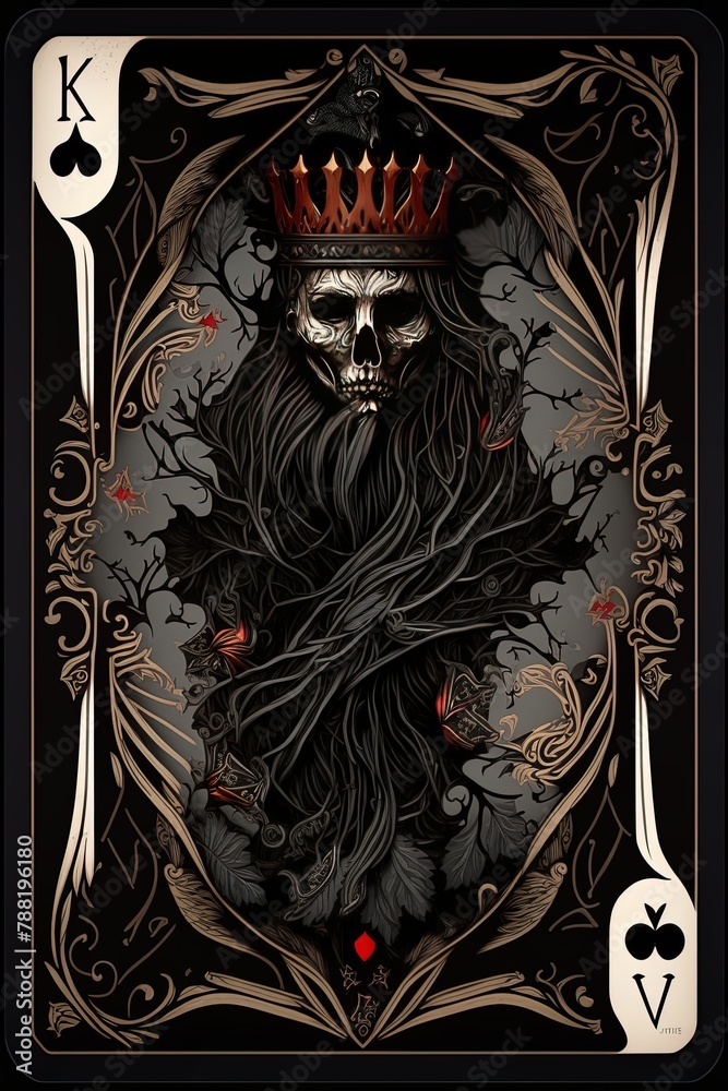 Fototapeta premium Find Your Path Tarot Deck for Guidance in high resolution isolated on a dark background