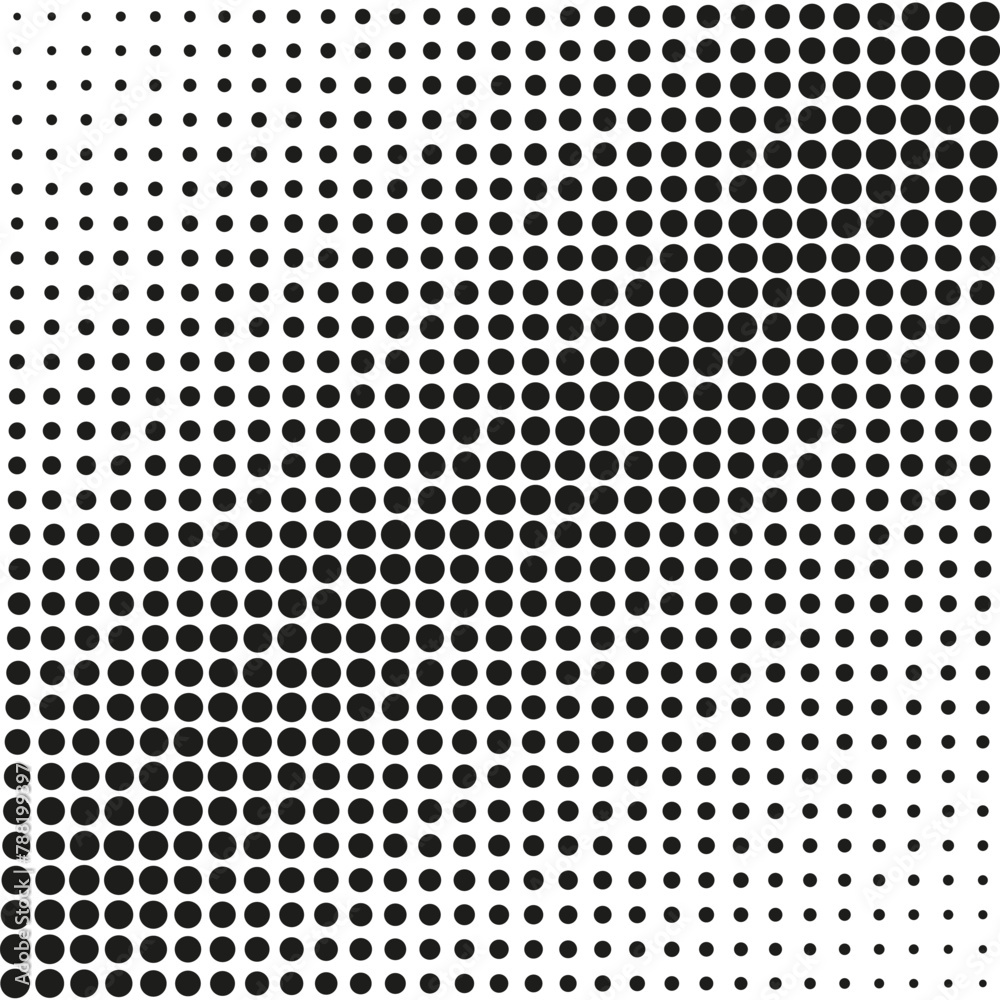Black And White Halftone Dot Patterns For Backgrounds Use. Isolated Vector Illustration Black And White Halftone Dot Patterns For Backgrounds Use. Isolated Vector Illustration