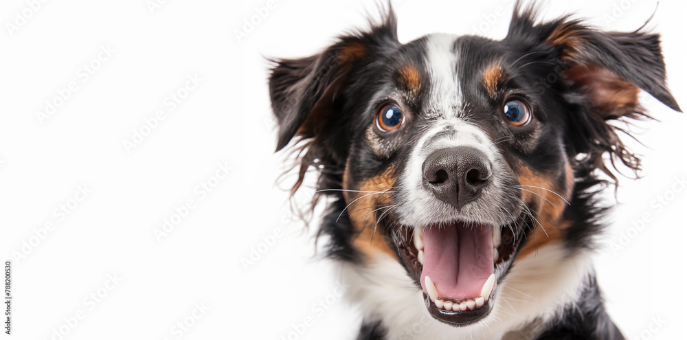 Photo of happy excited dog