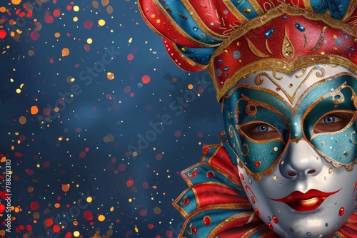 Opulent Celebrations  Experience the Magic of Masquerade Balls with Vibrant Celebrations and Elaborate Costumes in a Theatrical Setting
