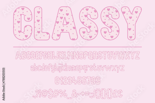 Classy Color Font Set. Elegant Typography Design