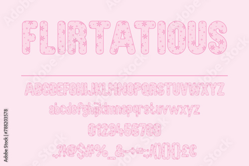 Flirtatious Coquette Color Font Set - Stylish Typography Design
