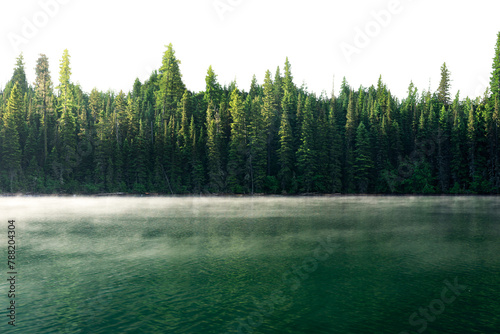 Fototapeta Naklejka Na Ścianę i Meble -  Lake landscape png border, transparent background