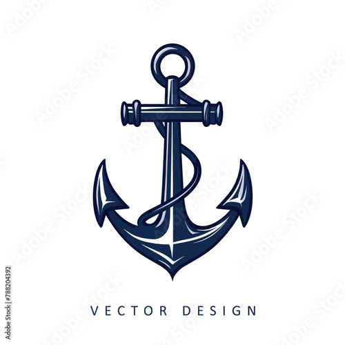 anchor icon minimalist vector design isolated illustration