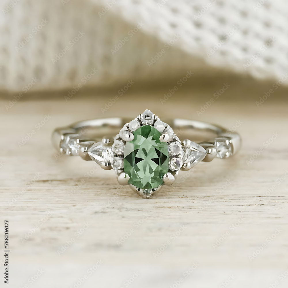 diamond engagement ring with green stone diamond engagement ring with green stone