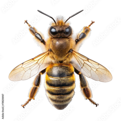 bee on white background
