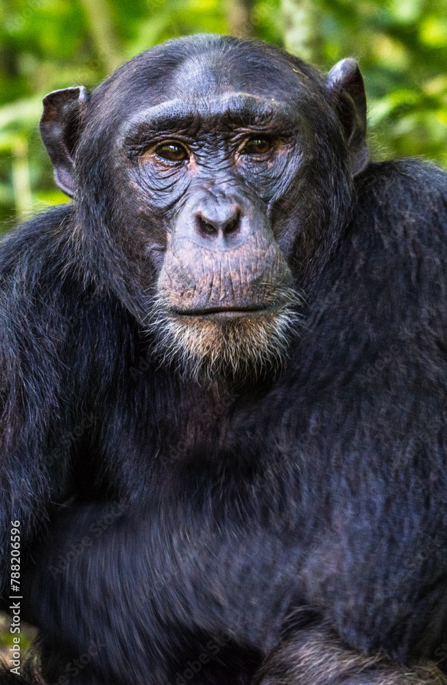 Chimpanzee in the Kibale National Park, Uganda Chimpanzee in the Kibale National Park, Uganda