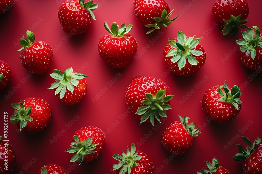 Strawberries background, summer concept Strawberries background, summer concept