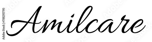 Amilcare - black color - name written - ideal for websites, presentations, greetings, banners, cards, t-shirt, sweatshirt, prints, cricut, silhouette, sublimation, tag