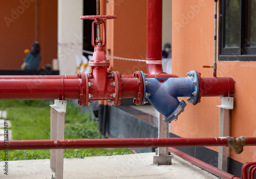 Canvas-taulu Water pipe systems in the close-up photography industry