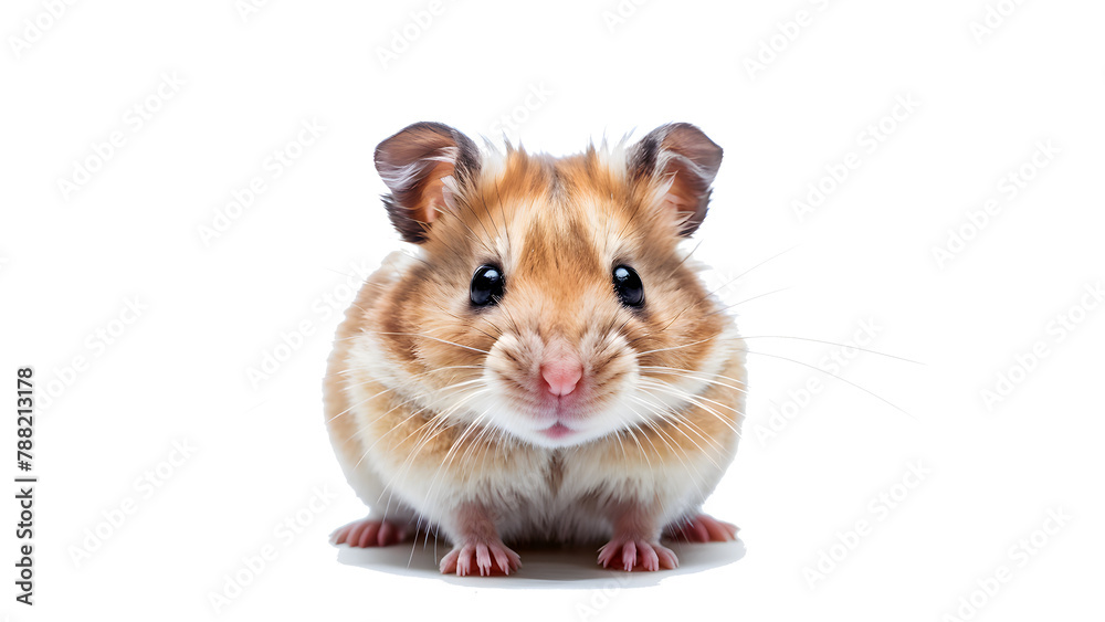 cute hamster isolated on transparent background