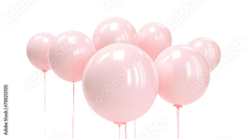 pink balloon isolated on transparent background