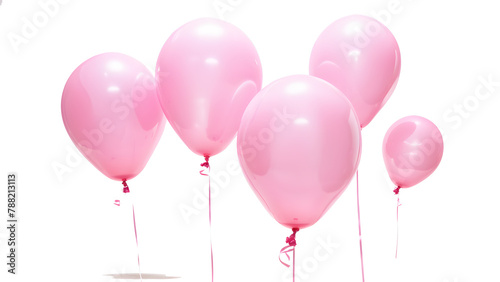 pink balloon isolated on transparent background