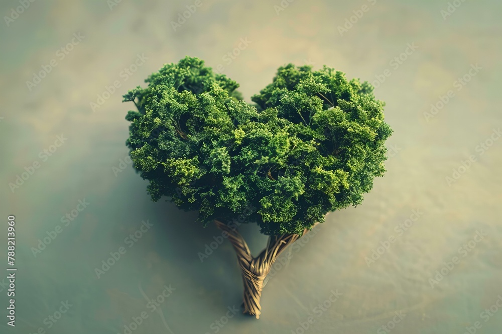 Esg concept, tree in shape of a heart Esg concept, tree in shape of a heart