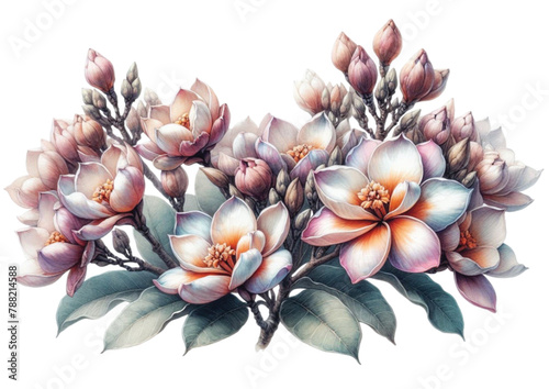 frangipani flowerclipart watercolor