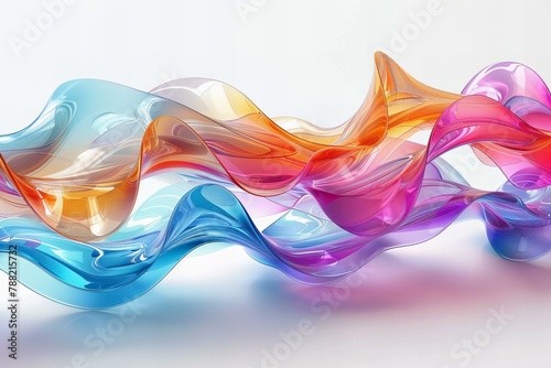 Waves from different colors, abstract background