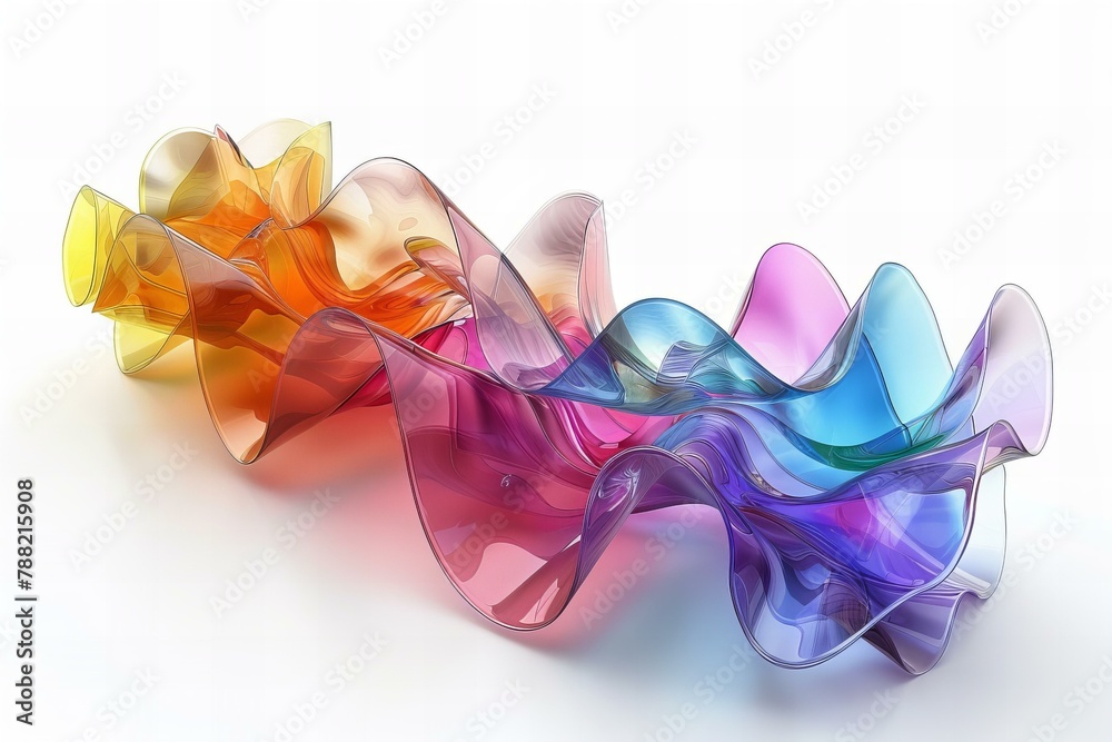 Waves from different colors, abstract background Waves from different colors, abstract background