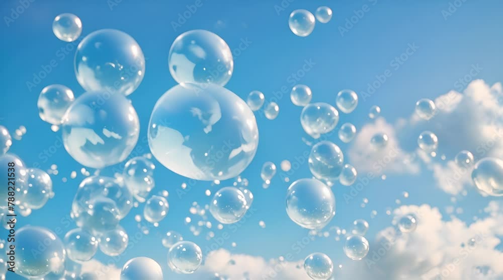 soap bubbles flying in blue sky soap bubbles flying in blue sky