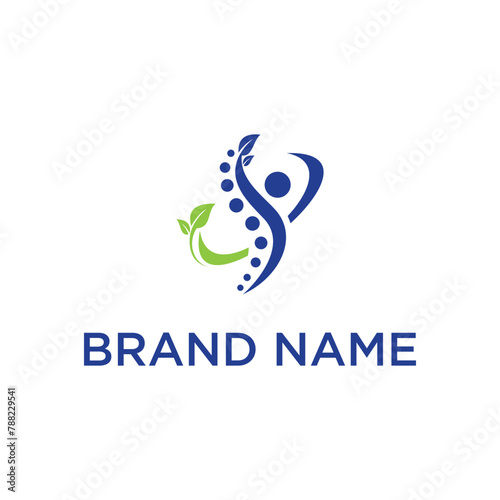 chiropractic logo design vector premium EPS 10
