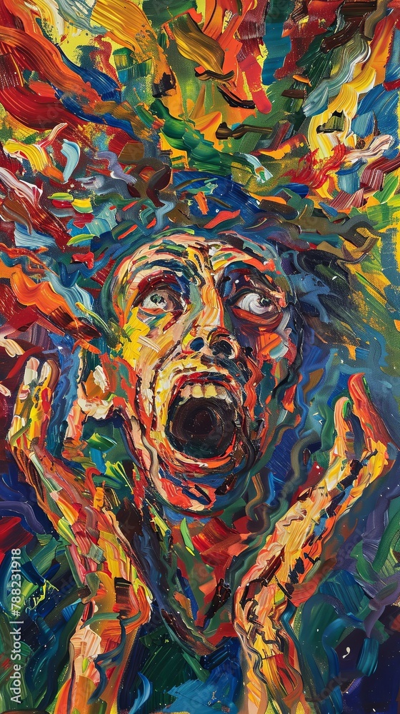 Expressionist Exam Stress bold brushwork