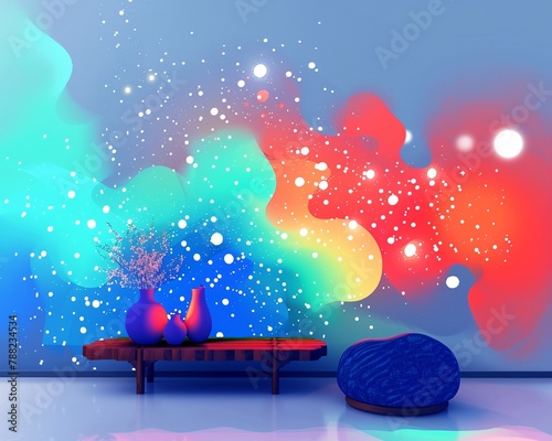 Graffiti art splatter, vibrant colors, high detail, urban style for bold wallpaper