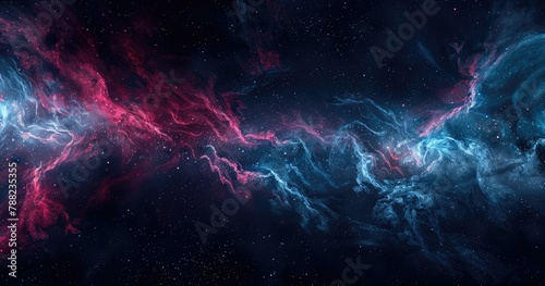 Astral Collision in Crimson and Azure
 photo