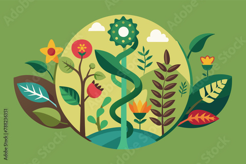 An organic shape suggesting growth and evolution