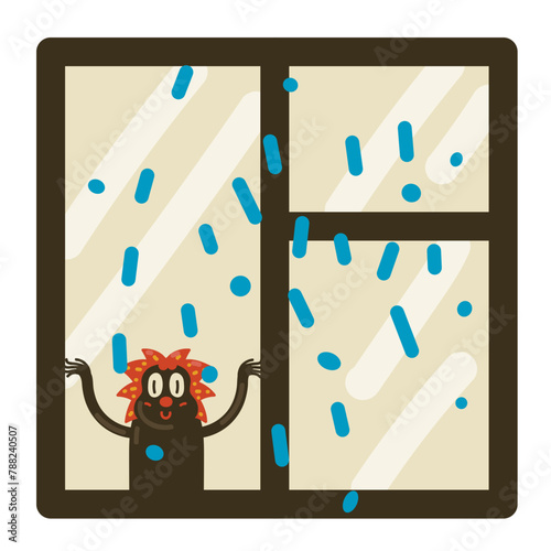 Happy about raining