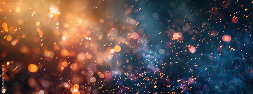 Abstract Festive Sparkle: A Warm and Radiant Bokeh Wonderland - Generative AI