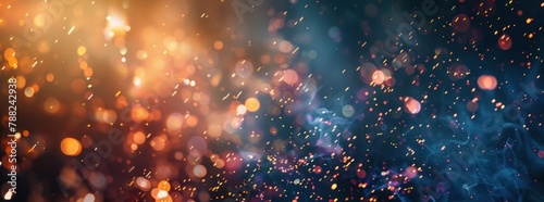 Abstract Festive Sparkle: A Warm and Radiant Bokeh Wonderland - Generative AI