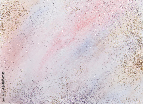 Abstract watercolor background. Glitter texture.