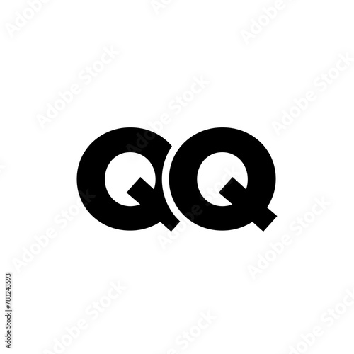 Letter Q and Q, QQ logo design template. Minimal monogram initial based logotype.