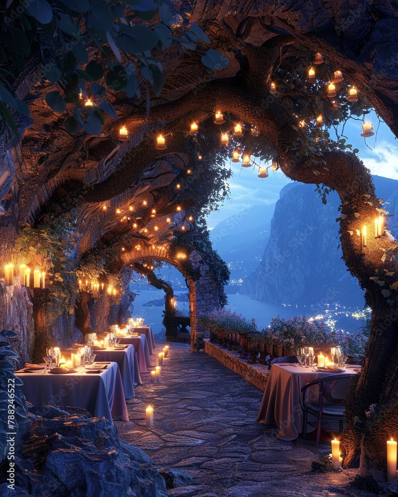 Cannelloni in a candlelit Italian grotto, romance and pasta, a perfect pair