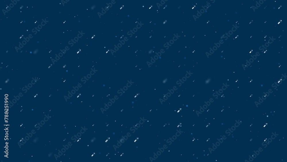 Template animation of evenly spaced champagne opening symbols of different sizes and opacity. Animation of transparency and size. Seamless looped 4k animation on dark blue background with stars Template animation of evenly spaced champagne opening symbols of different sizes and opacity. Animation of transparency and size. Seamless looped 4k animation on dark blue background with stars