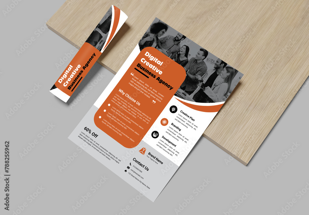 Creative Flyer Layout Stock Template | Adobe Stock