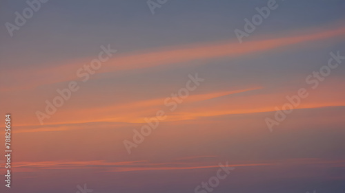 Sky gradient from blue to orange sunset