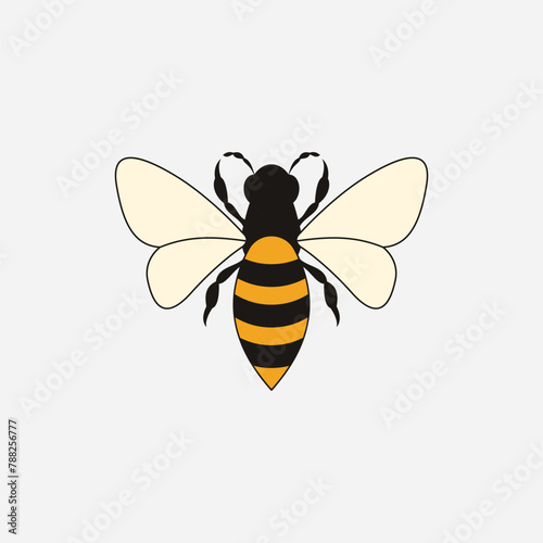 bee logo illustrations design icon