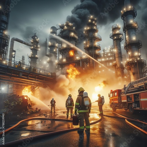 Refinery Oil and Gas Plant fire accident