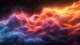 abstract colorful wavy and particle background.