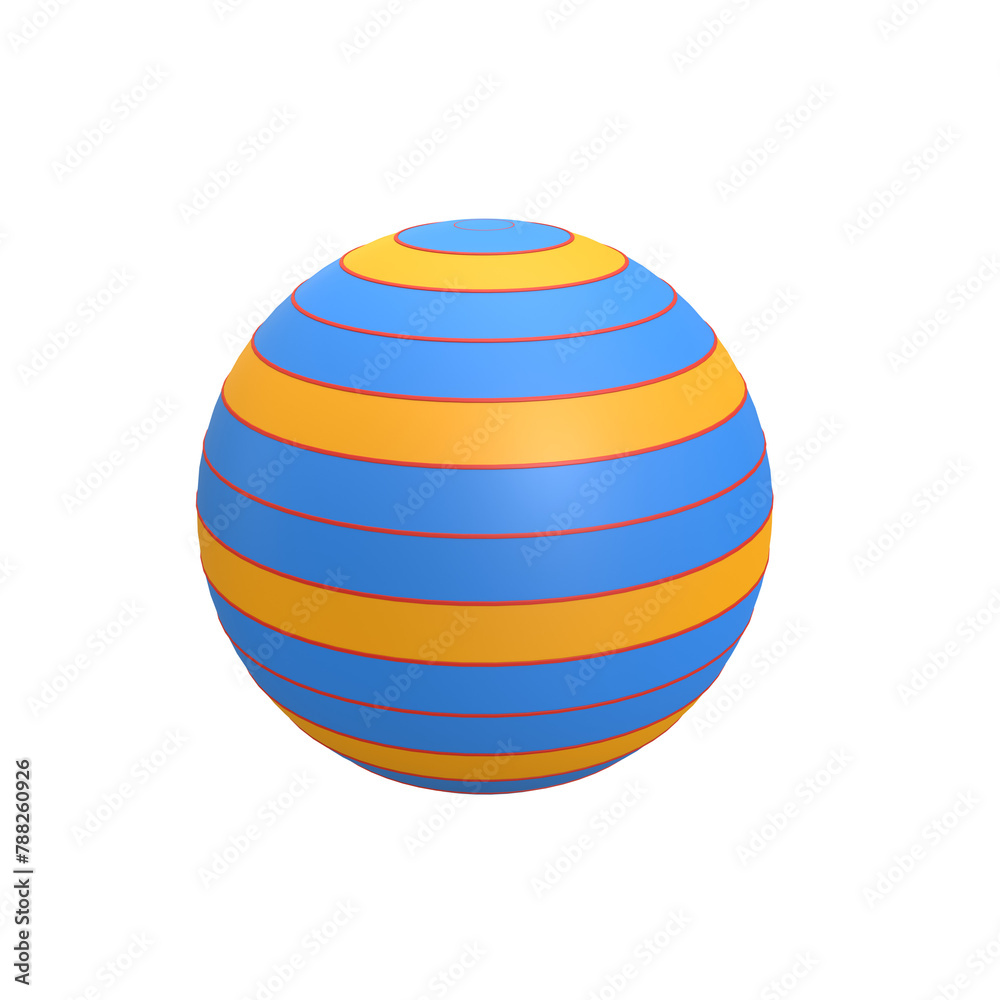 3d Icon Illustration Pillates ball