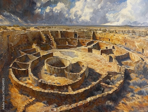 Pueblo Bonito in Chaco Canyon, New Mexico photo