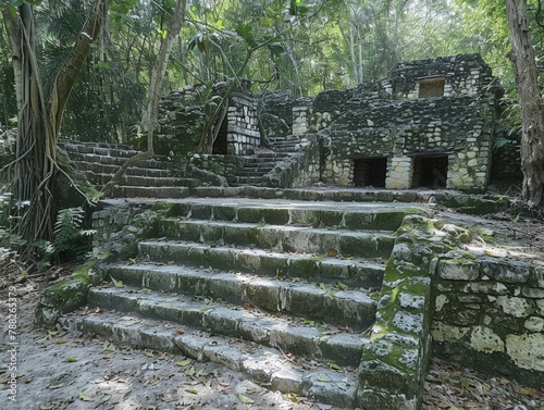 San Gervasio, ancient Mayan site on Cozumel, Mexico photo