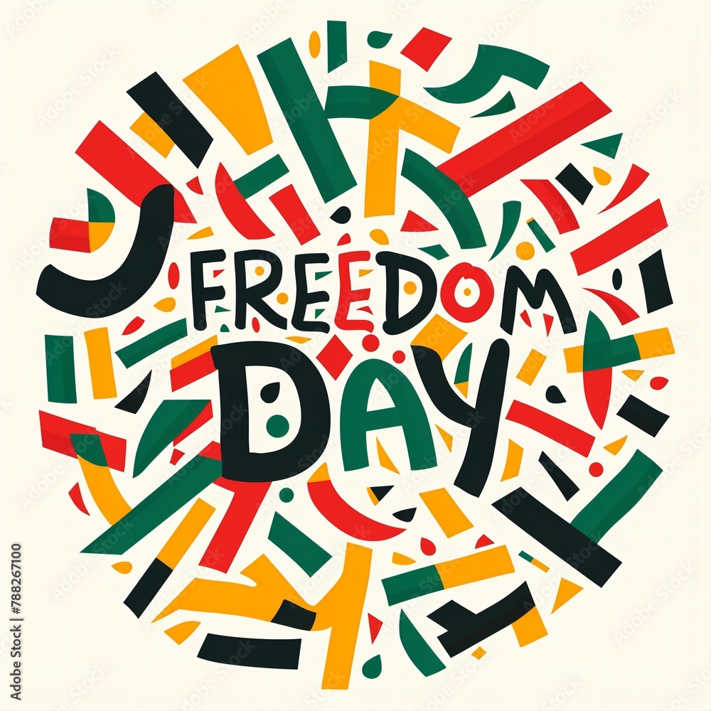 Embracing Freedom: Abstract Design for Black History Month Embracing Freedom: Abstract Design for Black History Month
