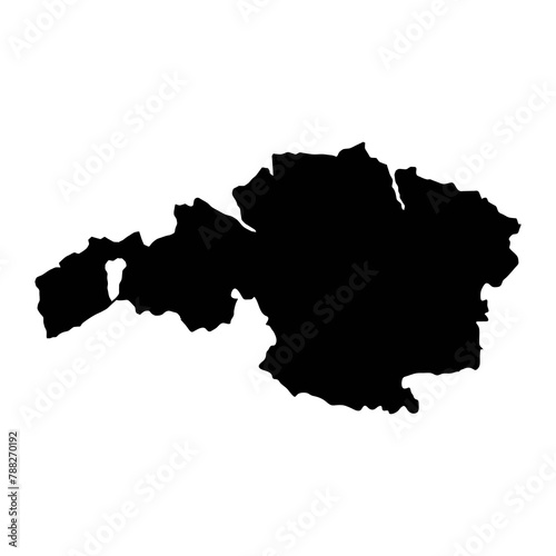 Map of the Province of a Biscay, administrative division of Spain. Vector illustration. photo