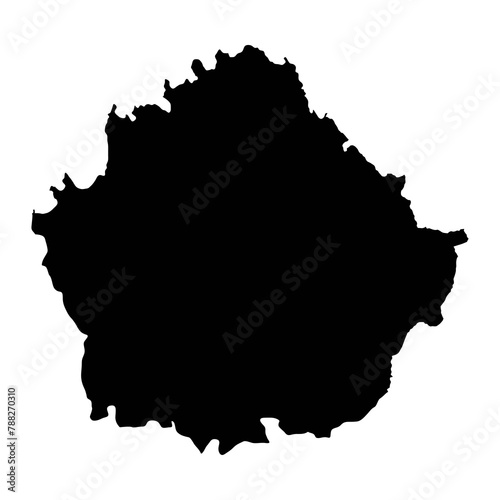 Map of the Province of a Cuenca, administrative division of Spain. Vector illustration.