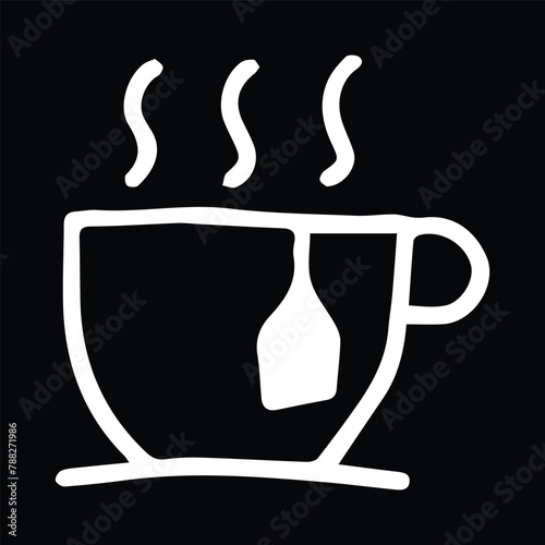 hot tea cup icon outline