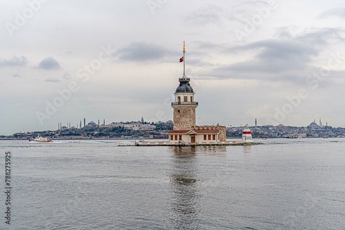 Maiden's Tower, one of the landmarks of Istanbul. Maiden's Tower, new appearance after restoration. Uskudar, Istanbul, Turkey. photo